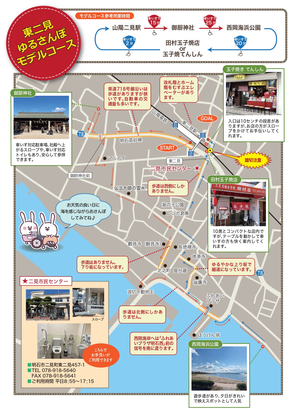 東二見ゆるさんぽモデルコース